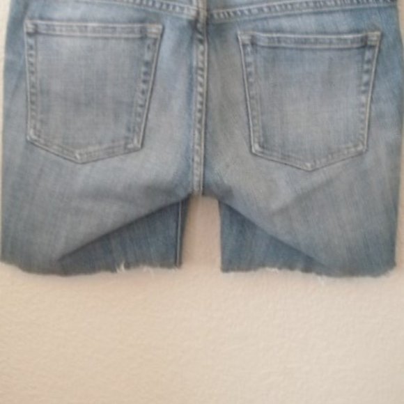 J. Crew Size 26s Matchstick Stretch Distressed Denim Bermuda Jean Shorts - Picture 4 of 5